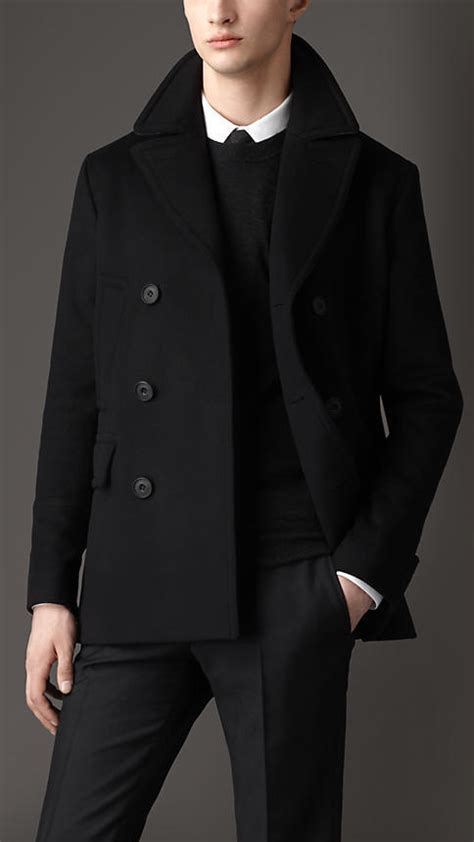 burberry peacock|burberry wool pea coats men's.